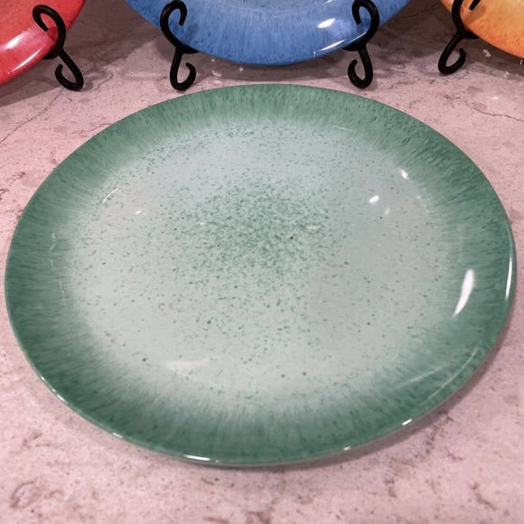 SET 4 BRIGHT MULTI Color 11” Dinner Plates Melamine Panama Jack Fiesta O - Picture 8 of 10